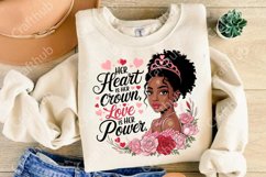 Valentine Black Girl PNG, Valentine black woman PNG Product Image 3