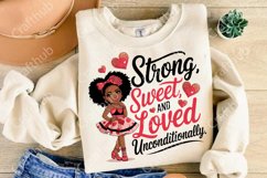 Valentine Black Girl PNG, Valentine black woman PNG Product Image 3