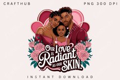 Valentine Black Girl PNG, Valentine black woman PNG Product Image 1