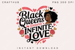 Valentine Black Girl PNG, Valentine black woman PNG Product Image 1