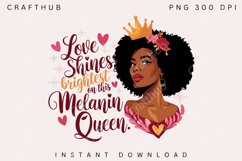 Valentine Black Girl PNG, Valentine black woman PNG Product Image 1