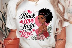 Valentine Black Girl PNG, Valentine black woman PNG Product Image 2