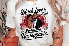 Valentine Black Girl PNG, Valentine black woman PNG Product Image 1