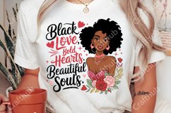Valentine Black Girl PNG, Valentine black woman PNG Product Image 2