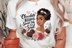 Valentine Black Girl PNG, Valentine black woman PNG Product Image 2