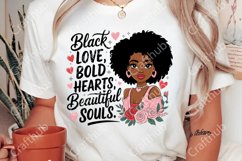 Valentine Black Girl PNG, Valentine black woman PNG Product Image 2