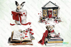 Valentine Book Lover Clipart Product Image 1