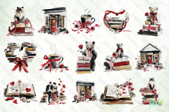 Valentine Book Lover Clipart Bundle Product Image 3