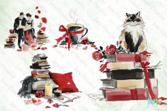 Valentine Book Lover Clipart Product Image 1