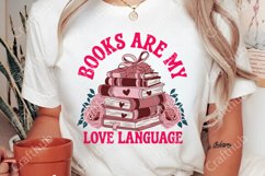 Valentine Book Lover Png, Books Are My Love Language Png Product Image 2