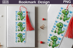 Valentine Bookmark | Dinosaur Valentines Day Heart Bookmark Product Image 1