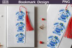 Valentine Bookmark | Bunny Valentines Day Heart Bookmark Product Image 1