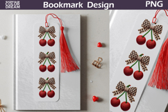 Valentine Bookmark | Cherry Valentines Day Heart Bookmark Product Image 1