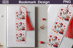 Valentine Bookmark | Goose Valentines Day Heart Bookmark Product Image 1