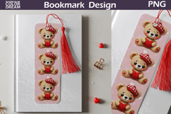 Valentine Bookmark | Bear Valentines Day Heart Bookmark Product Image 1