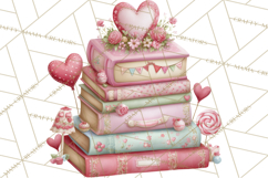 Valentine Book Clipart PNG, Whimsical Reading Product Image 3