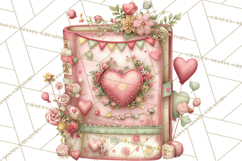 Valentine Book Clipart PNG, Whimsical Reading Product Image 5