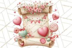 Valentine Book Clipart PNG, Whimsical Reading Product Image 2