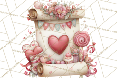 Valentine Book Clipart PNG, Whimsical Reading Product Image 3