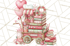 Valentine Book Clipart PNG, Whimsical Reading Product Image 5