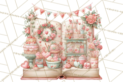 Valentine Book Clipart PNG, Whimsical Reading Product Image 2