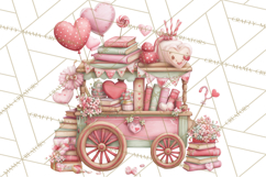 Valentine Book Clipart PNG, Whimsical Reading Product Image 3