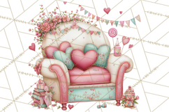 Valentine Book Clipart PNG, Whimsical Reading Product Image 3