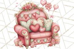 Valentine Book Clipart PNG, Whimsical Reading Product Image 4