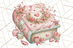 Valentine Book Clipart PNG, Whimsical Reading Product Image 3