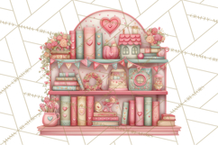 Valentine Book Clipart PNG, Whimsical Reading Product Image 2