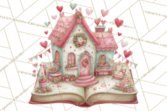 Valentine Book Clipart PNG, Whimsical Reading Product Image 3