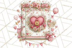 Valentine Book Clipart PNG, Whimsical Reading Product Image 5