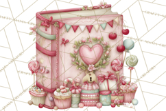 Valentine Book Clipart PNG, Whimsical Reading Product Image 2