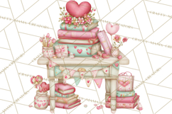 Valentine Book Clipart PNG, Whimsical Reading Product Image 5
