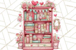 Valentine Book Clipart PNG, Whimsical Reading Product Image 4