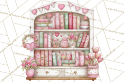 Valentine Book Clipart PNG, Whimsical Reading Product Image 3
