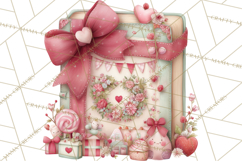Valentine Book Clipart PNG, Whimsical Reading Product Image 4