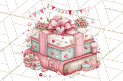 Valentine Book Clipart PNG, Whimsical Reading Product Image 5