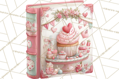 Valentine Book Clipart PNG, Whimsical Reading Product Image 4