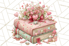 Valentine Book Clipart PNG, Whimsical Reading Product Image 5
