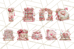 Valentine Book Clipart PNG, Whimsical Reading Product Image 8