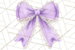 Valentine Bow Clipart PNG, Cute Pastel Bows, Heart Pattern Product Image 3
