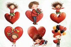 Valentine Boys Sublimation Clipart Product Image 3