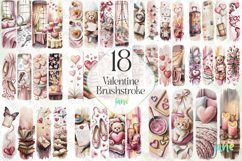 Valentine Brushstroke Clipart Bundle Product Image 1