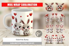 Mug Wrap Design Valentine Bunny Product Image 1