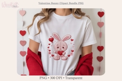 Valentine Bunny Bundle PNG, yarn knitted Love Bunny set Product Image 1
