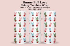 valentine bunny skinny tumbler sublimation wrap with high resolution and transparant background are for 20oz and 30oz skinny tumbler