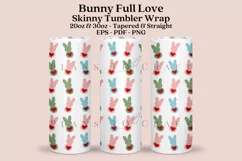 valentine bunny skinny tumbler sublimation wrap with high resolution and transparant background are for 20oz and 30oz skinny tumbler