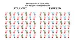 valentine bunny skinny tumbler sublimation wrap with high resolution and transparant background are for 20oz and 30oz skinny tumbler