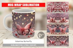 Mug sublimation design Valentine Butterfly Product Image 1